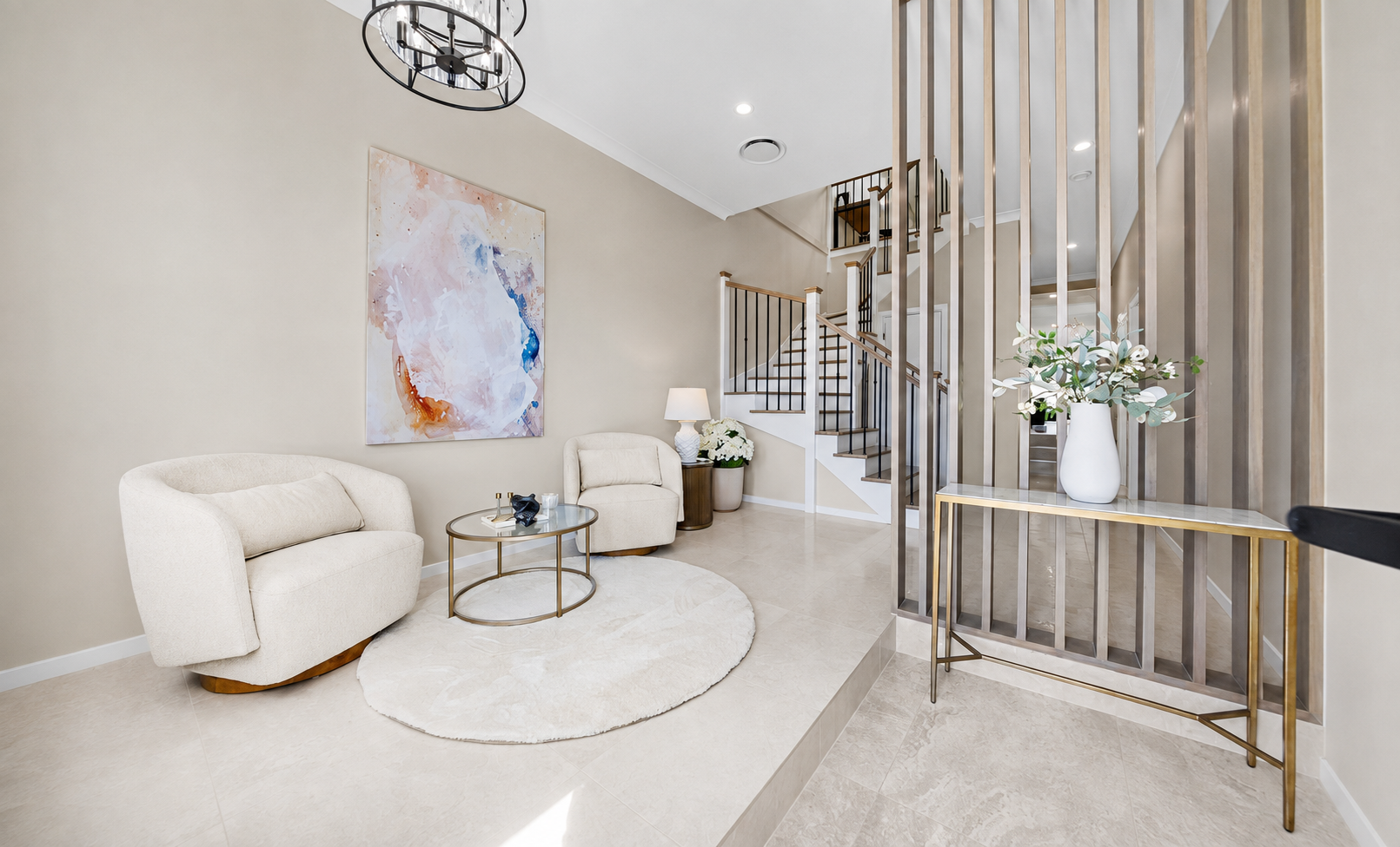 Entryway of a custom home built by Zion Construction & Developments, Sydney